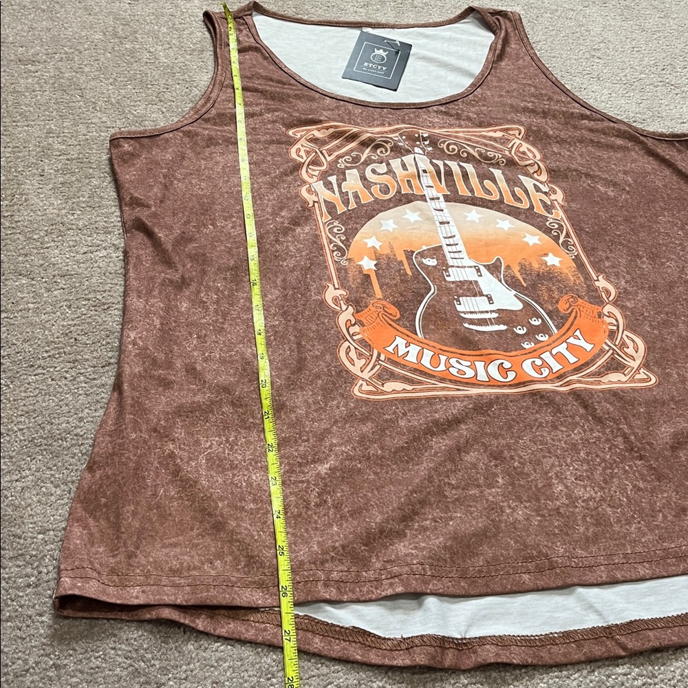 NEW ETCYY Nashville Music City graphic tank top Size XL - Picture 9 of 9